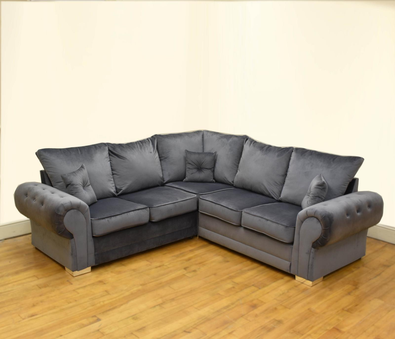 French Plush Velvet Sofa 2 Seater 3 Large Corner Couch Plush Velvet Sofa 2 Seater 3